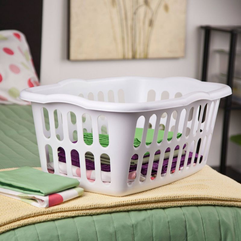 slide 2 of 5, 1.5 Bushel Rectangular Laundry Basket White - Room Essentials, 1 ct