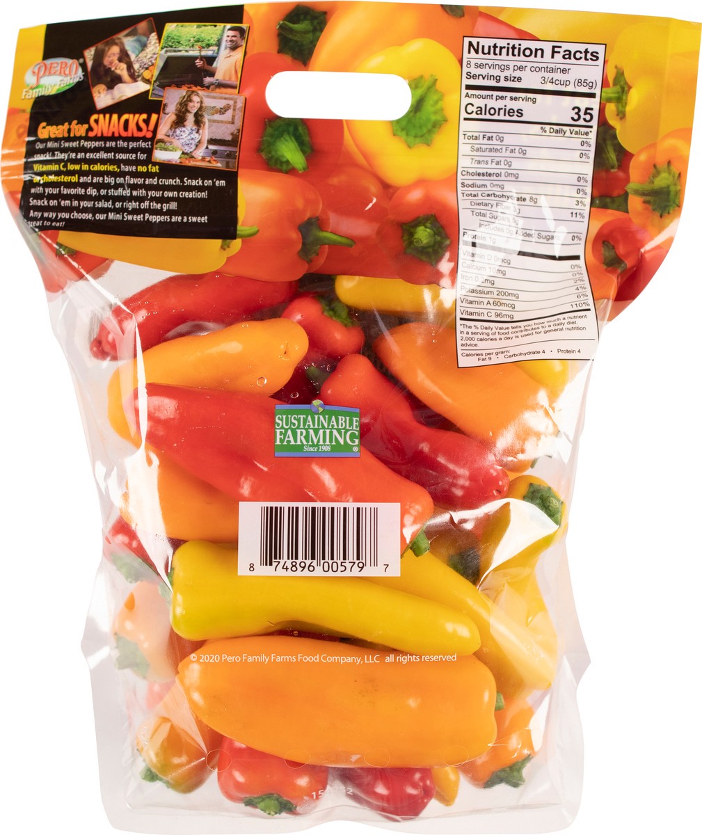 slide 11 of 11, Pero Family Farms Mini Sweet Peppers 24oz, 24 oz