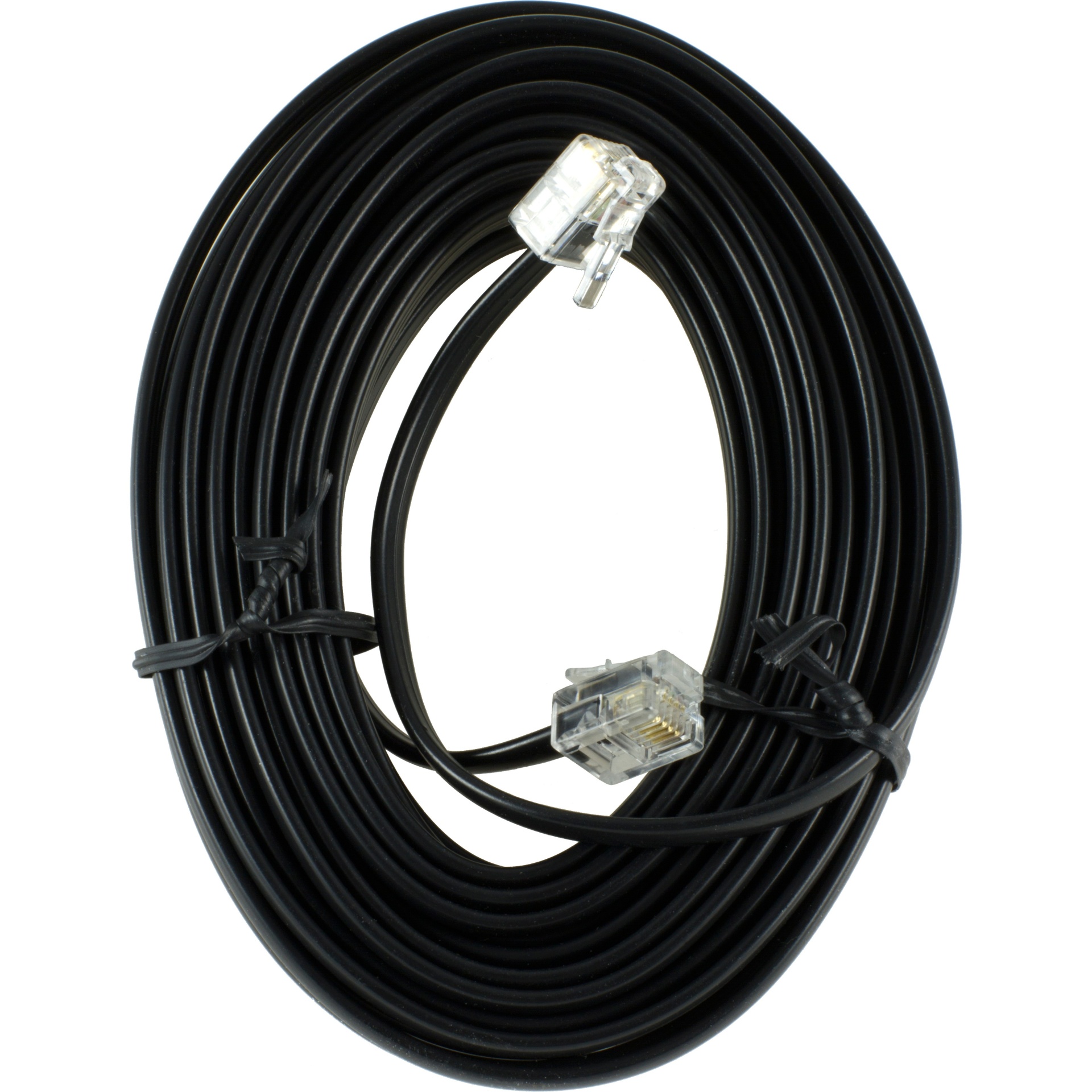 slide 1 of 5, Power Gear Telephone Line Cord, 25ft - Black or White, 25 ft