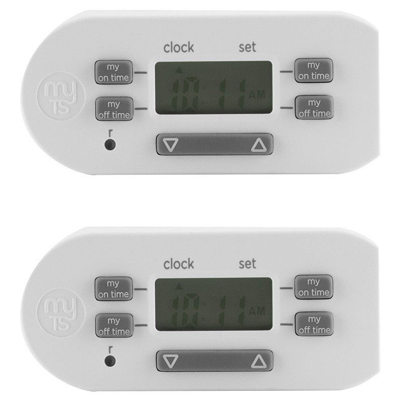 slide 1 of 5, Jasco MyTouchSmart Indoor Simple Set Plug-In Timer, 2 ct