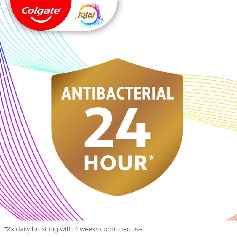 slide 8 of 11, Colgate Total Active Prevention Whitening Toothpaste - Mint - 5.1oz/2pk, 2 ct; 5.1 oz