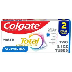 Colgate Total Active Prevention Whitening Toothpaste - Mint - 5.1oz/2pk