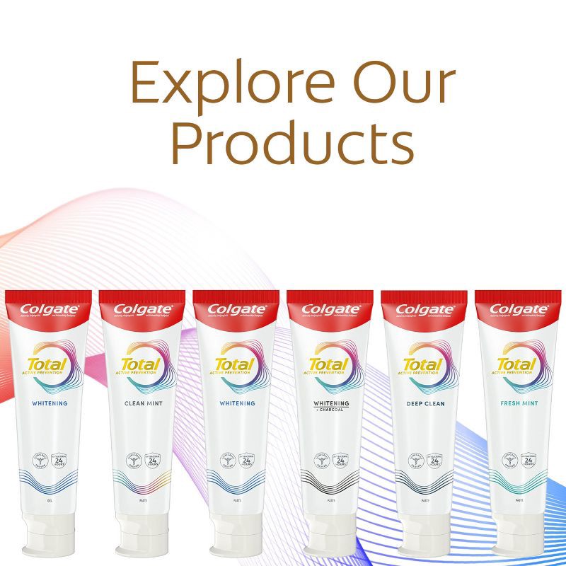 slide 9 of 20, Colgate Total Active Prevention Whitening Toothpaste - Mint - 5.1oz, 5.1 oz