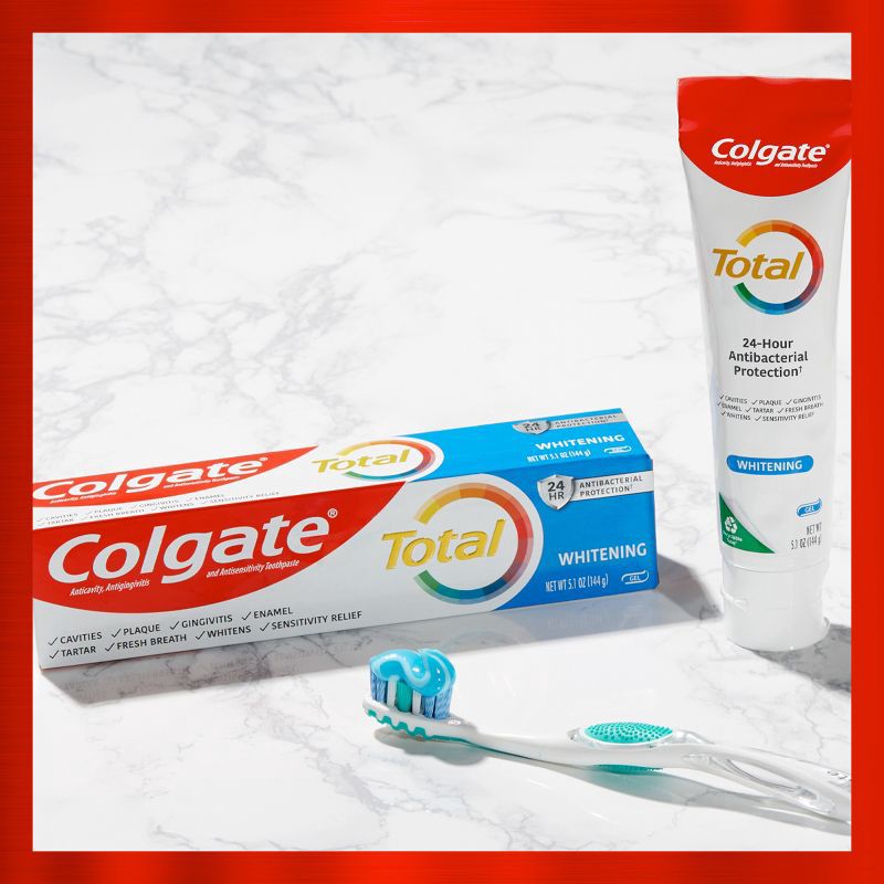 slide 2 of 11, Colgate Total Whitening Gel Toothpaste - 5.1oz/2pk, 2 ct; 5.1 oz