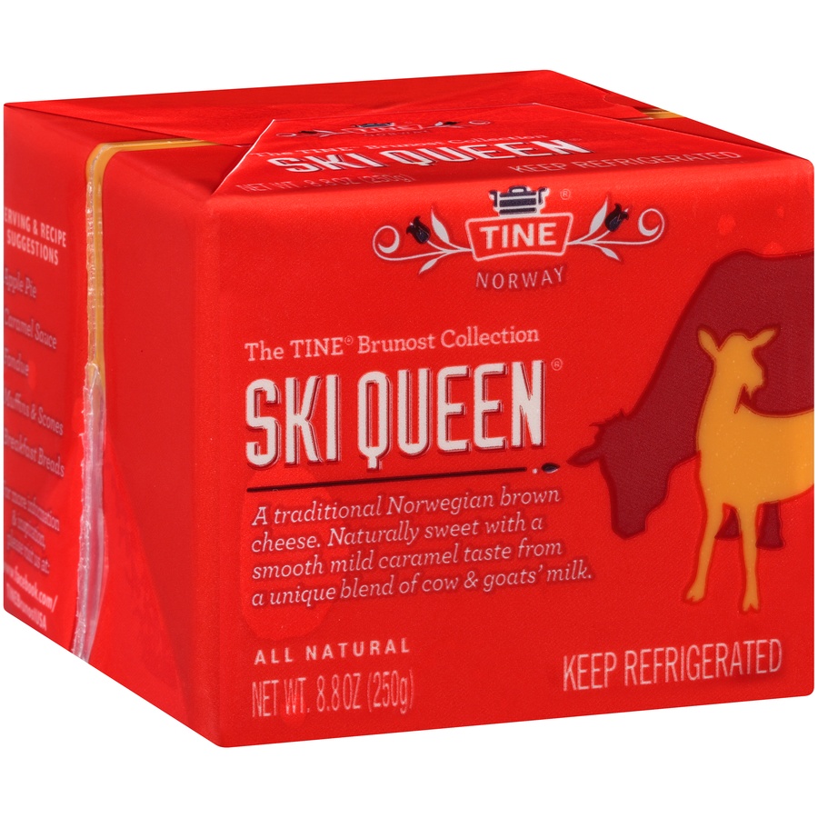 slide 2 of 8, Ski Queen Gjetost Norwegian Cheese, 8 oz