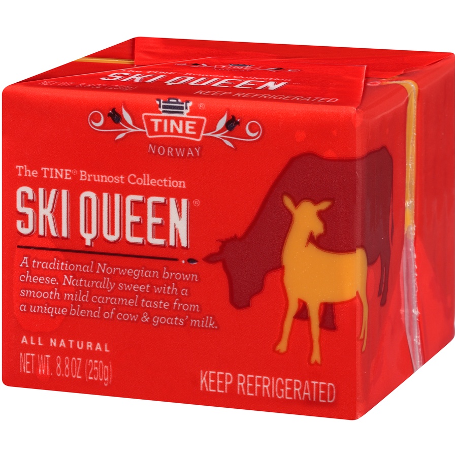 slide 3 of 8, Ski Queen Gjetost Norwegian Cheese, 8 oz