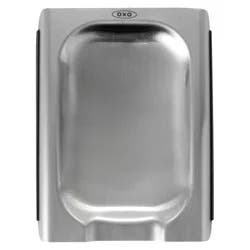 OXO Stainless Steel Spoon Rest: Silicone Utensil Holder for Stove, Dishwasher-Safe, Light Silver