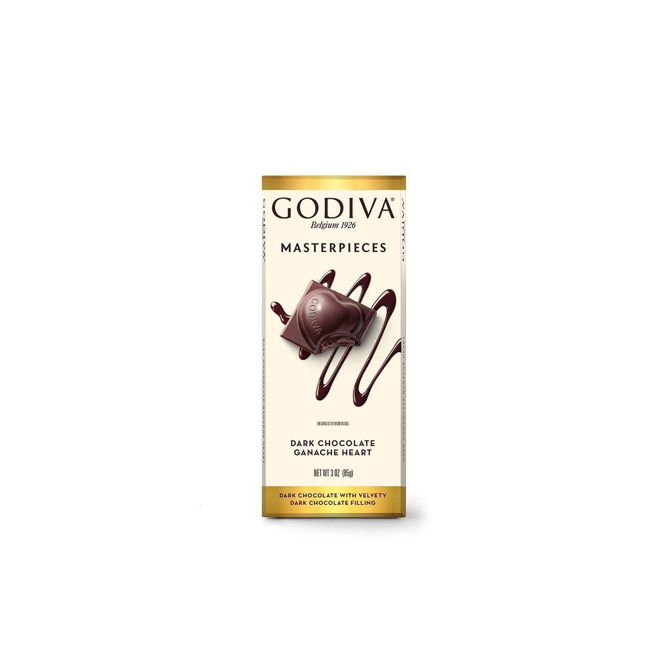 slide 1 of 1, Godiva Masterpieces Dark Chocolate Ganache Hearts, 3 oz