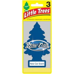 Little Trees New Car Scent Air Freshener 3pk: Car Freshener, Disposable, Blue, Non-Powered, Paper, Refreshing Scent