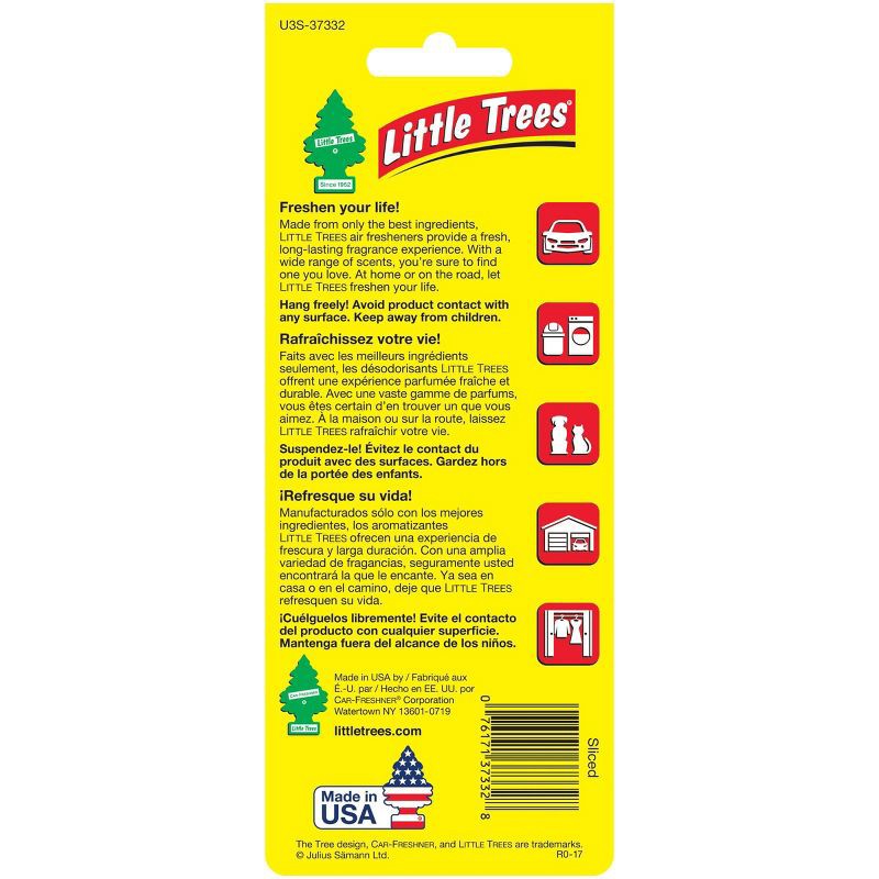 slide 2 of 4, Little Trees 3pk Sliced Air Freshener, 3 ct