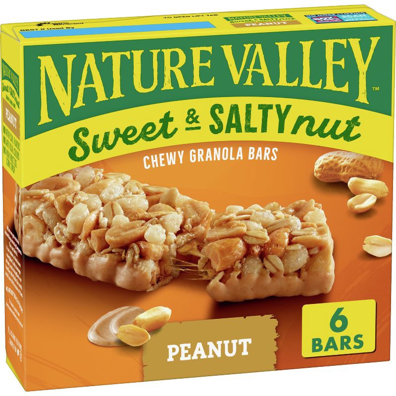 slide 1 of 10, Nature Valley Sweet & Salty Nut Peanut Granola Bars - 7.4oz/6ct, 6 ct; 7.4 oz