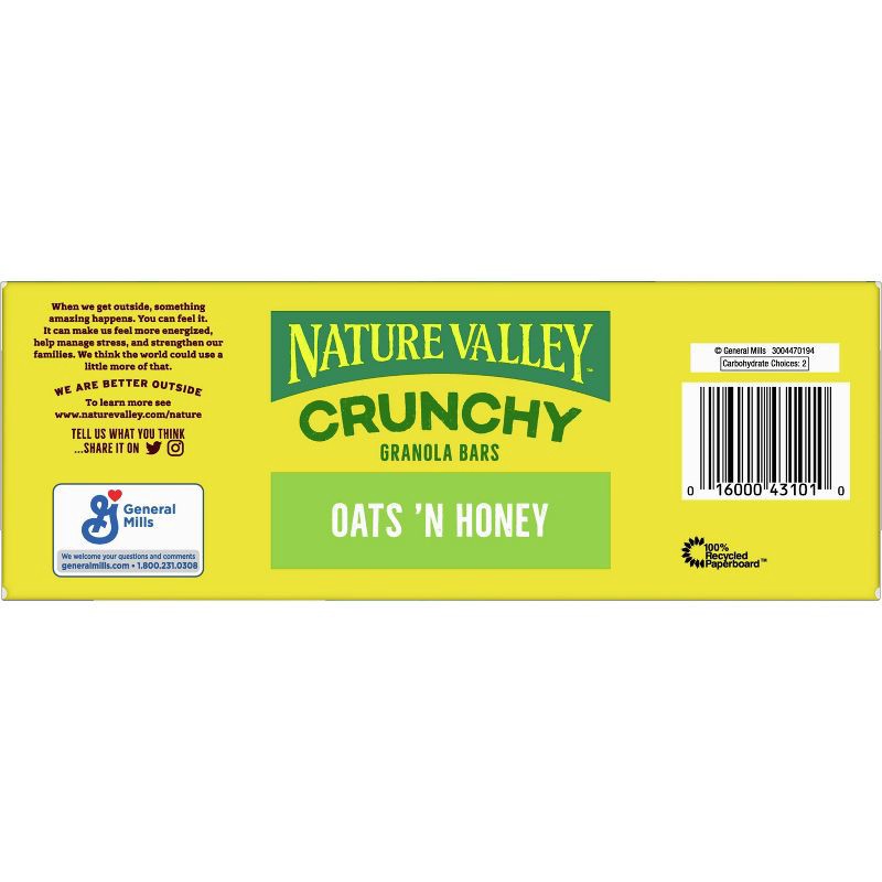 slide 10 of 14, Nature Valley Crunchy Oats 'N Honey Granola Bars - 12ct/17.88oz, 24 ct