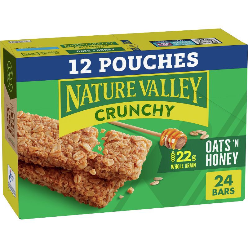 slide 1 of 14, Nature Valley Crunchy Oats 'N Honey Granola Bars - 12ct/17.88oz, 12 ct, 17.88 oz