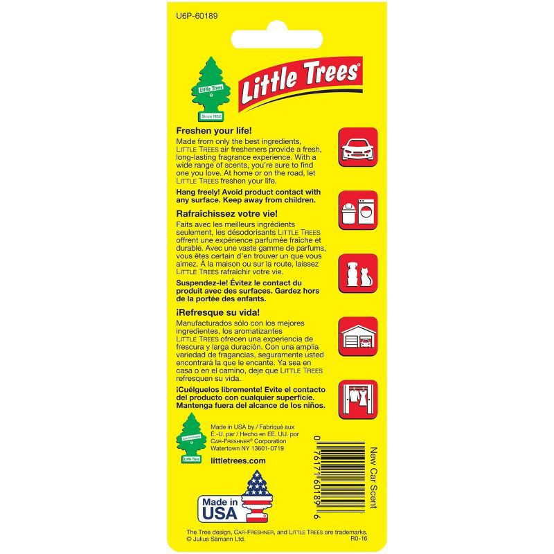 slide 2 of 4, Little Trees 6pk New Car Scent Air Freshener, 6 ct