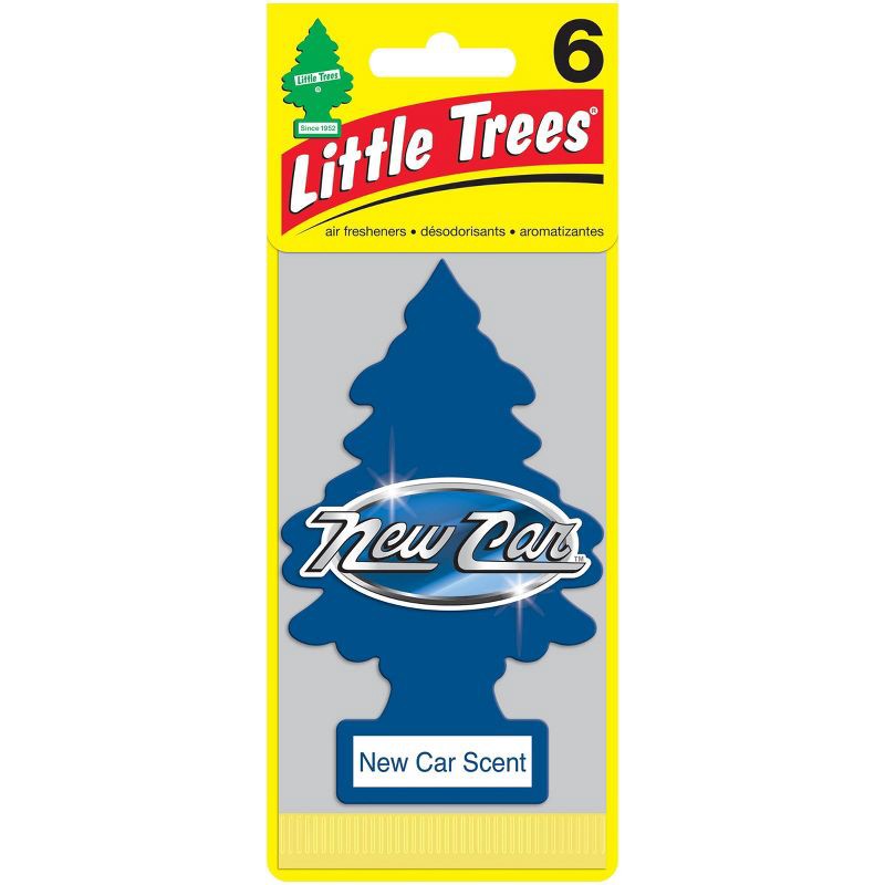 slide 1 of 4, Little Trees 6pk New Car Scent Air Freshener, 6 ct