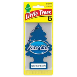 Little Trees 6pk New Car Scent Air Freshener: Solid Car Freshner, Disposable, Non-Powered, New Car Smell