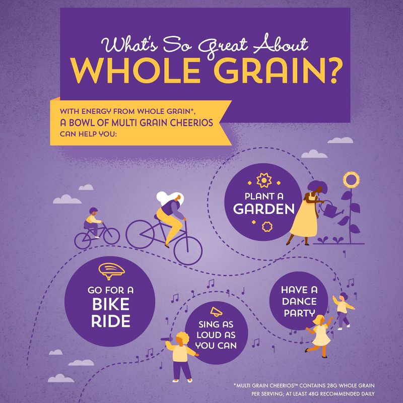 slide 6 of 10, Multi-Grain Cheerios Breakfast Cereal - 9oz - General Mills, 9 oz