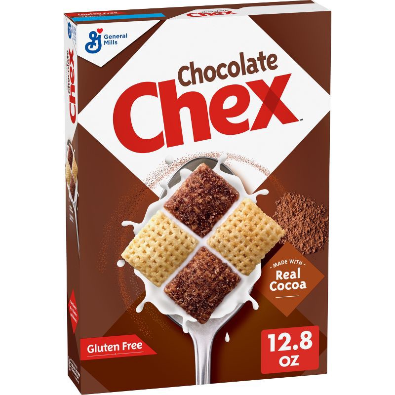 slide 1 of 6, General Mills Chocolate Chex Sweetened Rice Cereal - 12.8oz: Gluten-Free, No High Fructose Corn Syrup, 12.8 oz