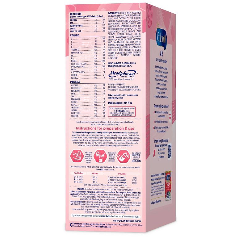 slide 5 of 12, Enfamil A.R. Powder Infant Formula - 30.4oz, 30.4 oz