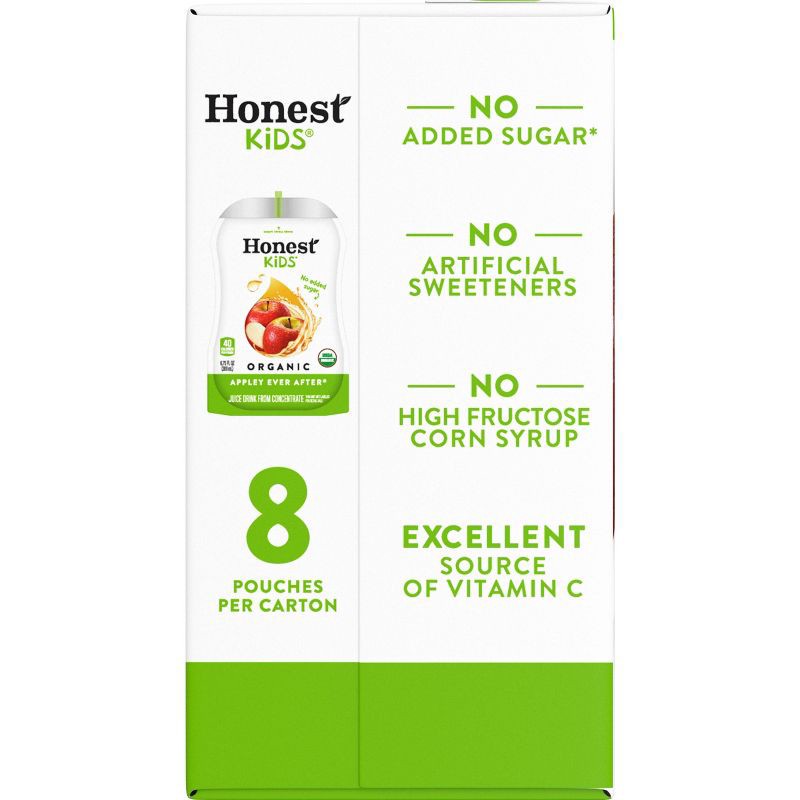 slide 3 of 6, Honest Kids Appley Ever After Organic Juice Drinks - 8pk/6.75 fl oz Pouches, 8 ct; 6.75 fl oz