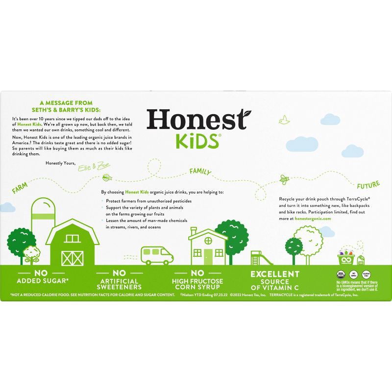 slide 5 of 6, Honest Kids Appley Ever After Organic Juice Drinks - 8pk/6.75 fl oz Pouches, 8 ct; 6.75 fl oz