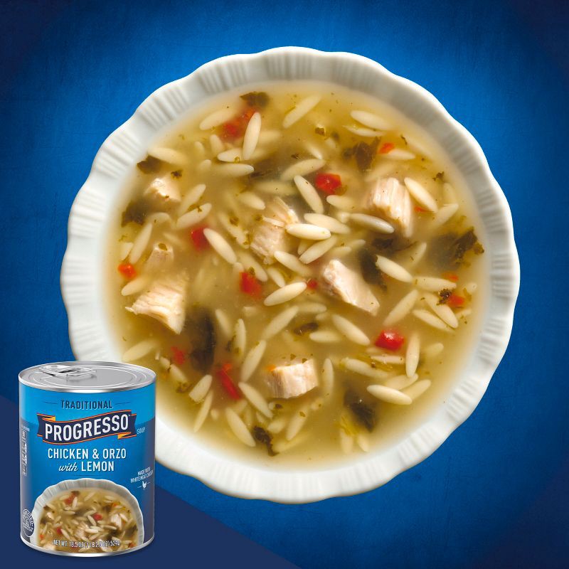 slide 3 of 8, Progresso Traditional Chicken & Orzo with Lemon Soup - 18.5oz, 18.5 oz