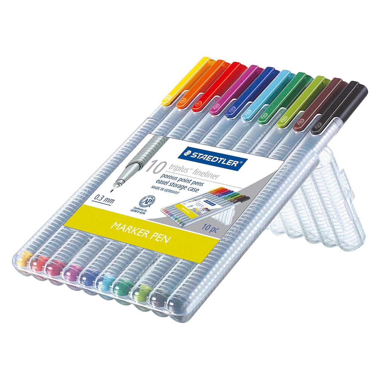 slide 1 of 5, 10pk Felt tip Marker Pen Multicolor - Staedtler, 10 ct