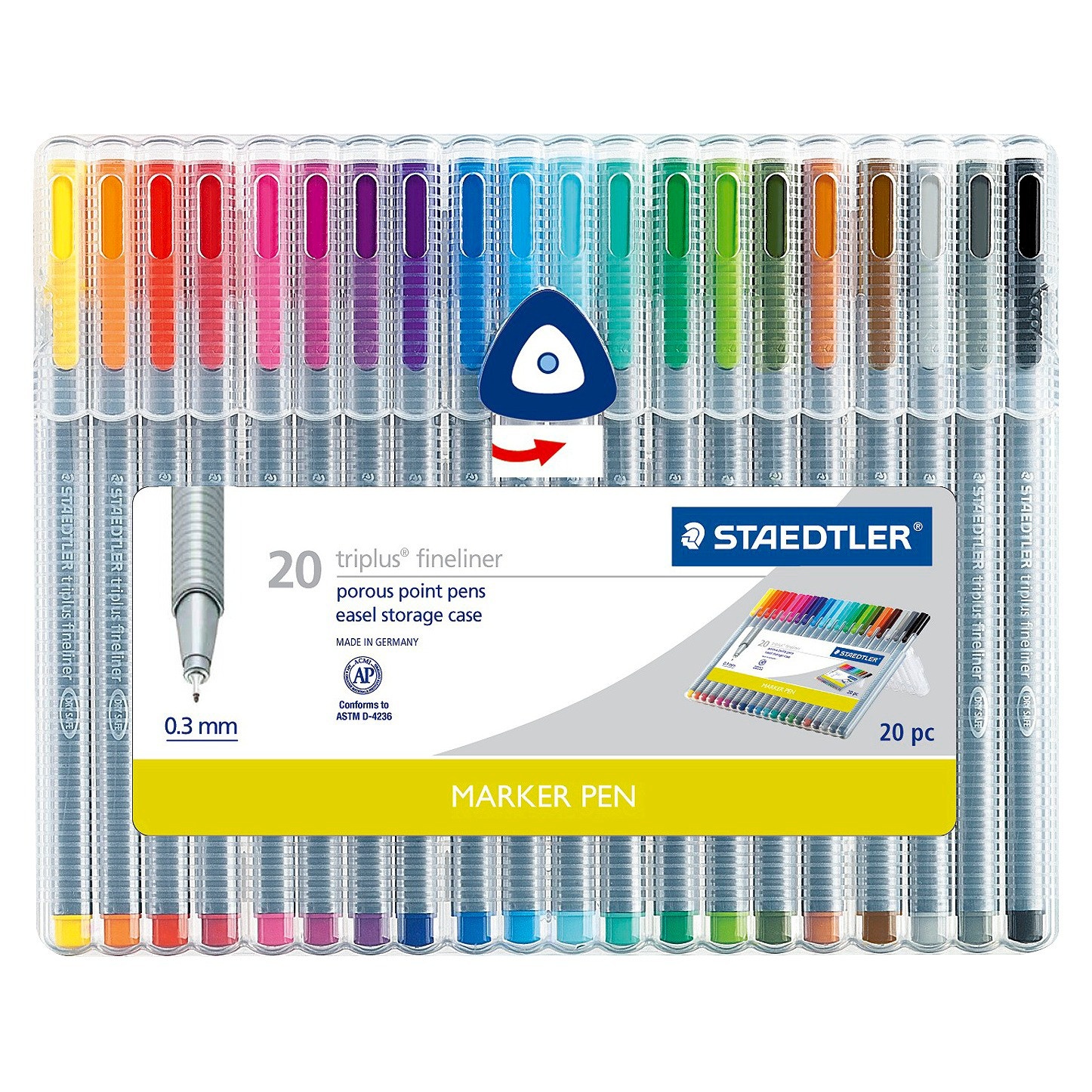 slide 1 of 5, STAEDTLER Fine Tip Marker Pen Set, 20 ct