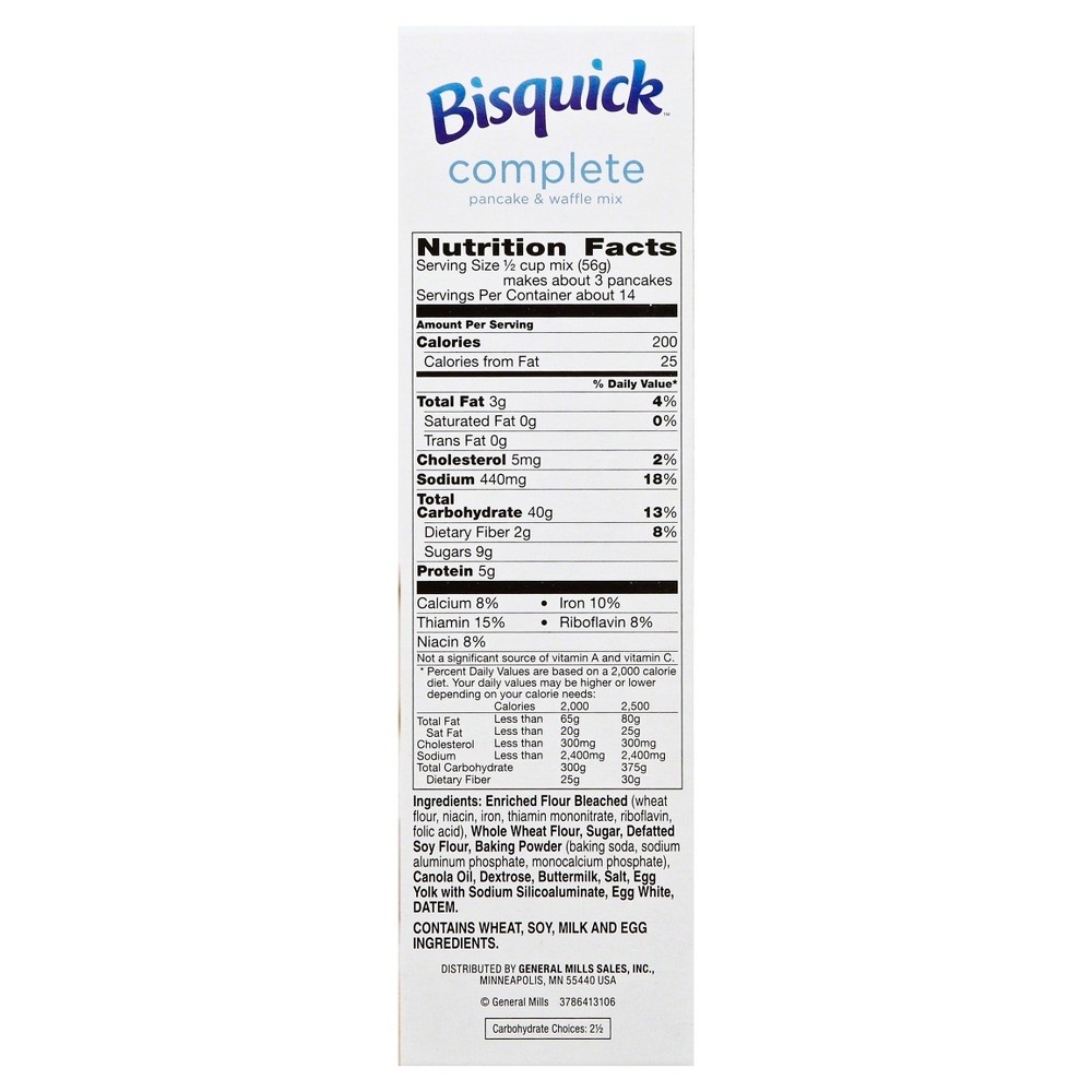 slide 4 of 4, Bisquick Complete Simply Buttermilk with Whole Grain Pancake & Waffle Mix, 28 oz