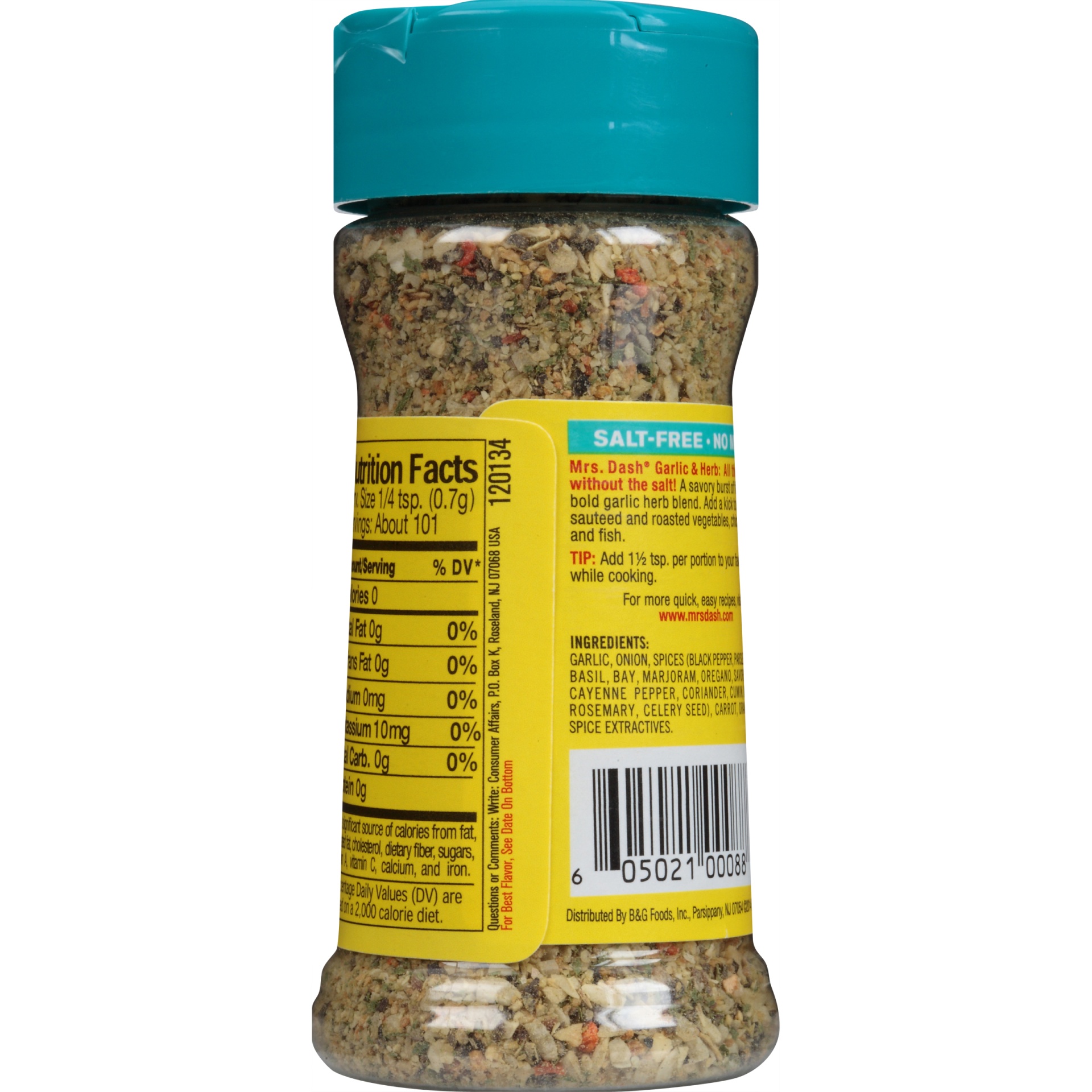 slide 4 of 6, Dash Garlic & Herb Seasoning Blend, Salt-Free Kosher, 2.5 oz, 2.5 oz