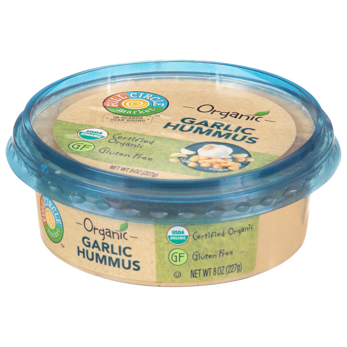 slide 9 of 15, Full Circle Market Organic Garlic Hummus 8 oz, 8 oz