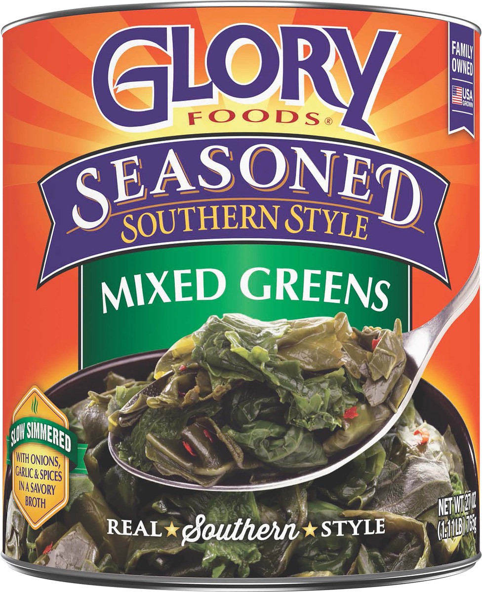 slide 2 of 5, Glory Greens Seasoned Mixed Greens, 27 oz