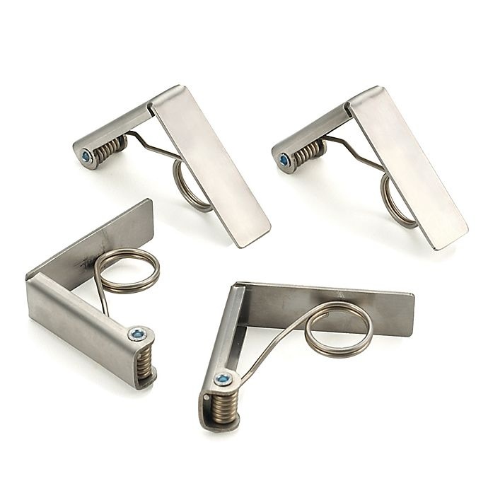 slide 1 of 2, RSVP Endurance Stainless Steel Tablecloth Clips, 4 ct