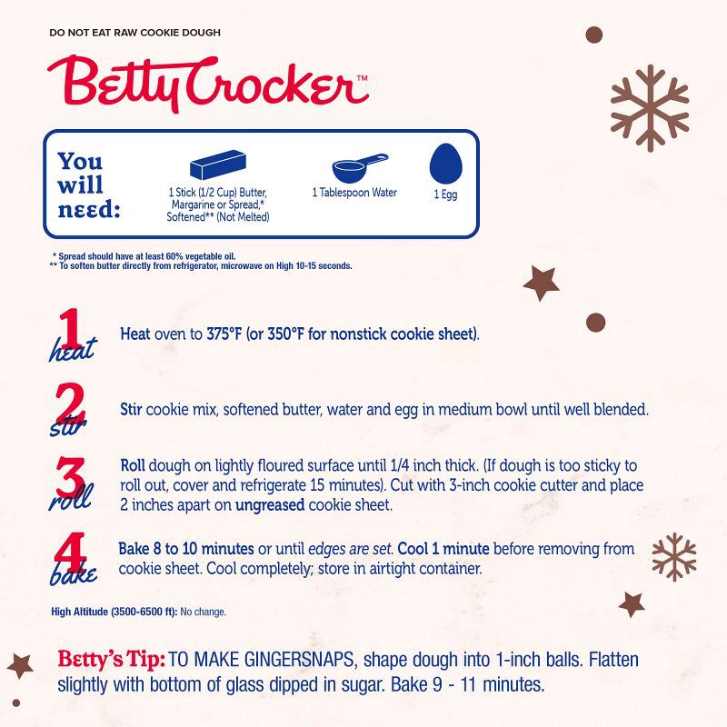 slide 5 of 10, Betty Crocker Gingerbread Cookie Mix - 17.5oz, 17.5 oz