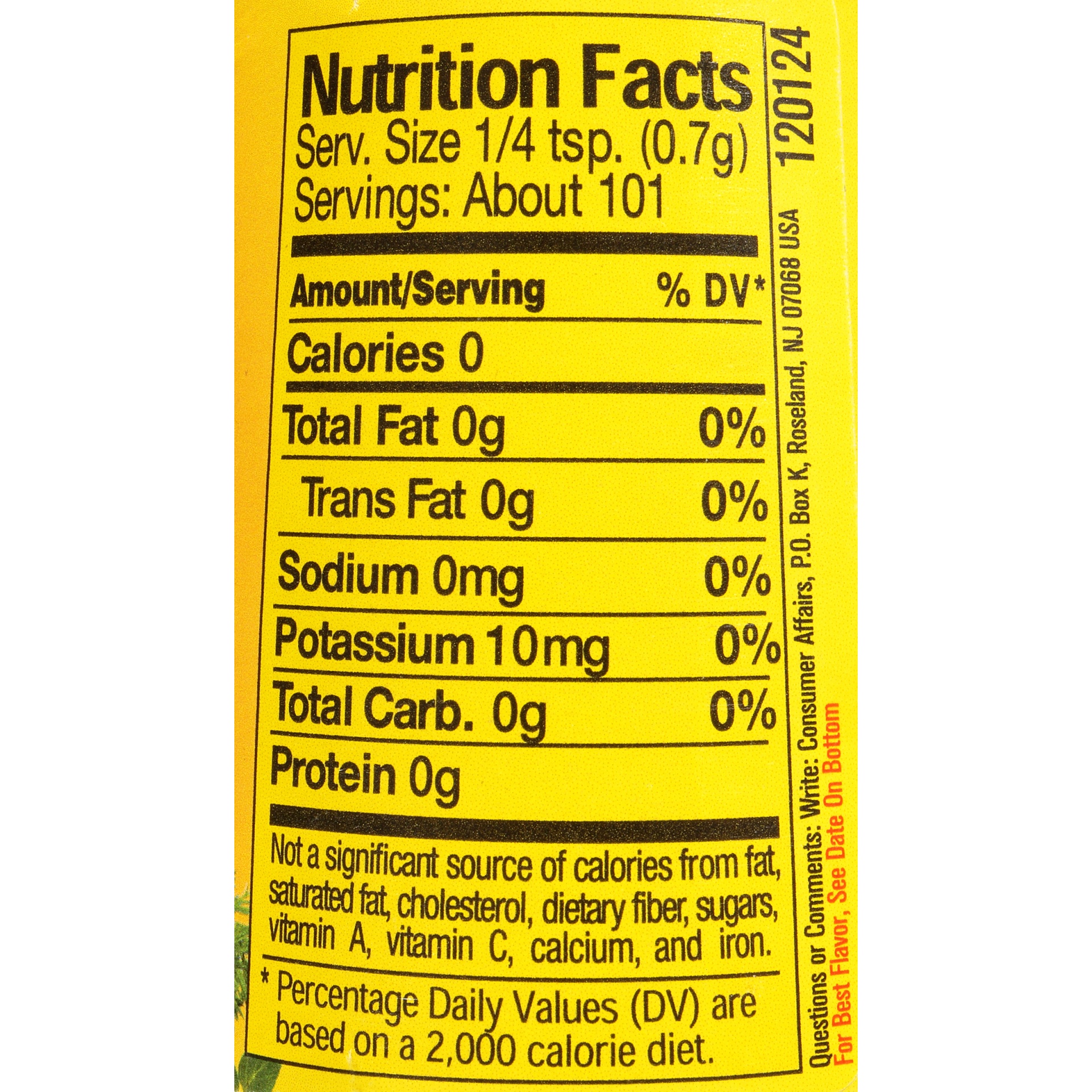 Mrs.Dash Seasoning Blend, Original: Calories, Nutrition Analysis & More