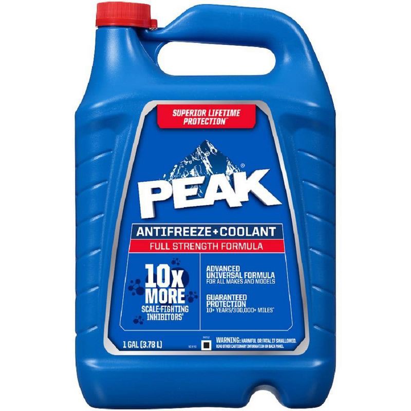 slide 4 of 4, PEAK 1gal Long Life Antifreeze and Coolant: Car Radiator Fluid, 50/50 Mix, Motor Oil & Automotive Fluids, 1 gal