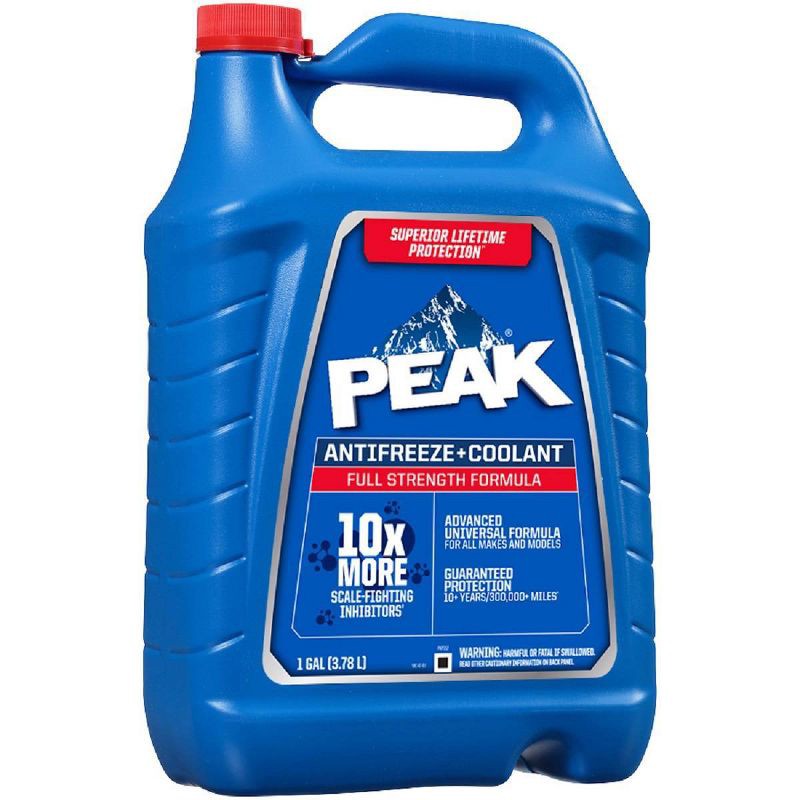 slide 1 of 4, PEAK 1gal Long Life Antifreeze and Coolant: Car Radiator Fluid, 50/50 Mix, Motor Oil & Automotive Fluids, 1 gal