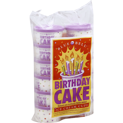 Blue Bell Birthday Cake Ice Cream Cups 12 ct | Shipt