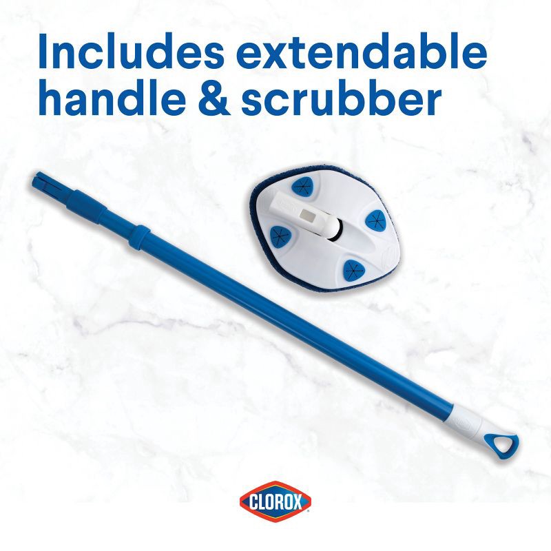 slide 3 of 10, Clorox 42" Max Reach Tub & Tile Bathroom Scrubber, 1 ct