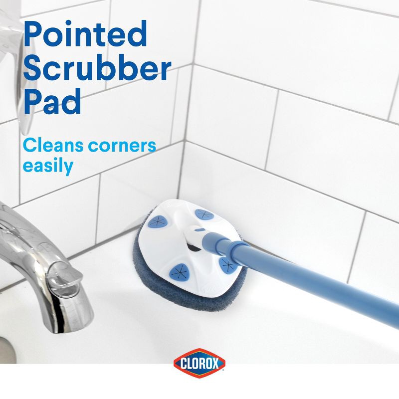 slide 8 of 10, Clorox 42" Max Reach Tub & Tile Bathroom Scrubber, 1 ct