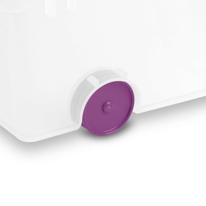 slide 5 of 7, Sterilite 60qt Clear View Underbed Storage Bin with Latch Purple, 60 qt