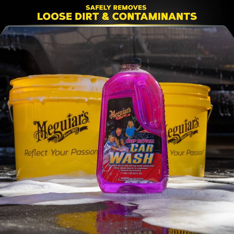 slide 2 of 8, Meguiars 64oz Deep Crystal Car Wash, 64 oz