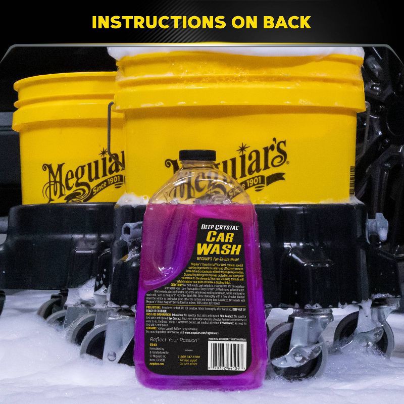 slide 7 of 8, Meguiars 64oz Deep Crystal Car Wash, 64 oz