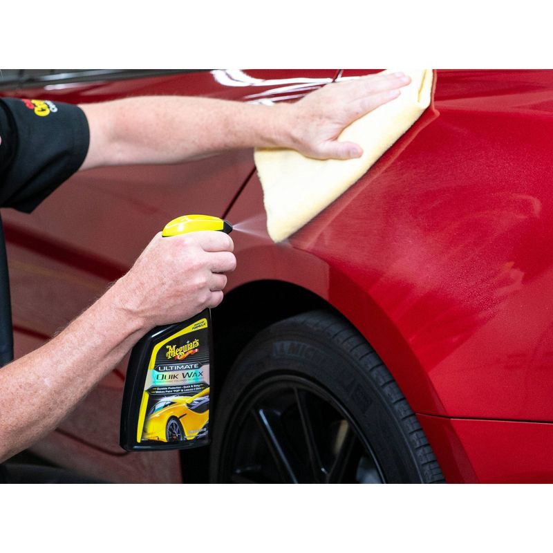 slide 4 of 6, Meguiars 24oz Ultimate Quick Car Wax: Liquid Spray, UV Protection, Prevents Fading & Aging, Automotive Cleaning Supplies, 24 oz