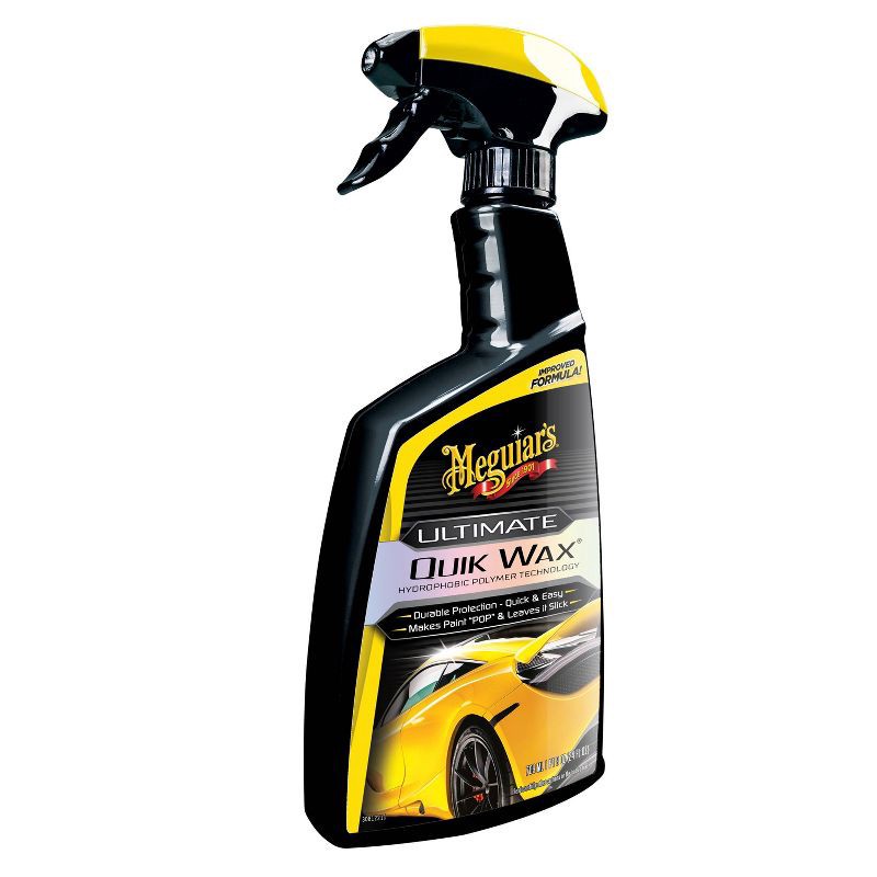 slide 1 of 6, Meguiars 24oz Ultimate Quick Car Wax: Liquid Spray, UV Protection, Prevents Fading & Aging, Automotive Cleaning Supplies, 24 oz