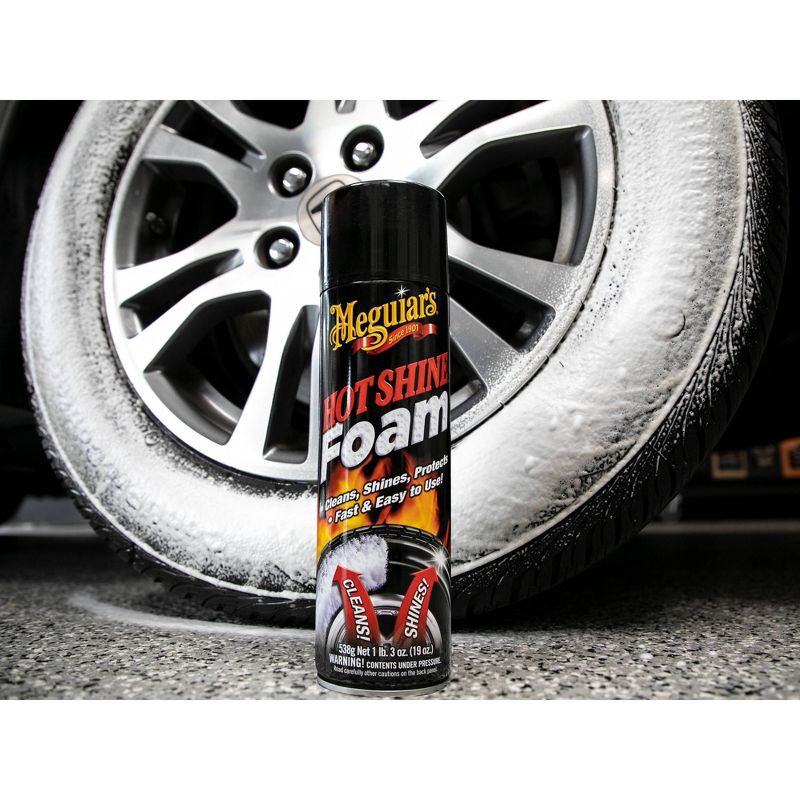 slide 3 of 6, Meguiars Meguiars Hot Shine Tire Foam, 1 ct