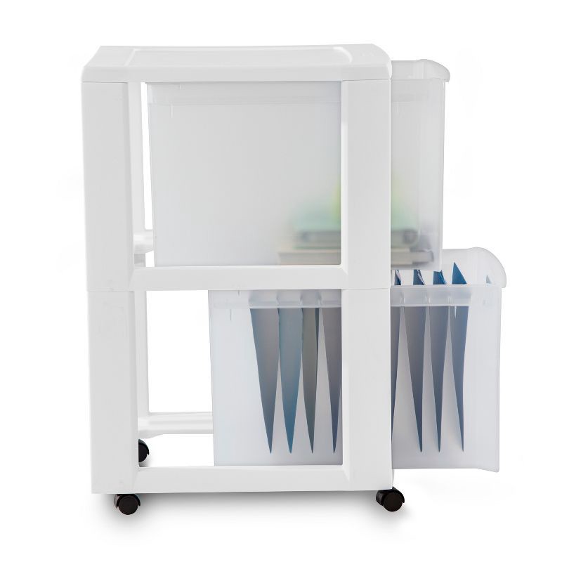 slide 10 of 11, Sterilite Ultra 2-Drawer Storage Cart White, 1 ct