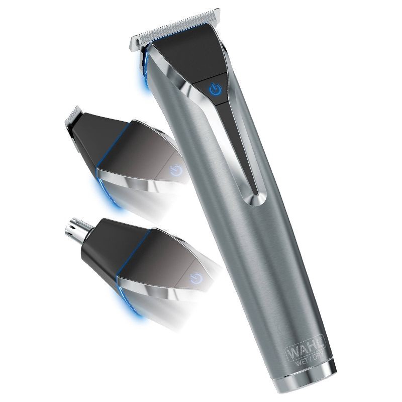 slide 4 of 9, Wahl Lithium Ion All In One Stainless Steel Cordless Electric Beard Trimmer, Detailer, and Nose Trimmer for Men, 1 ct