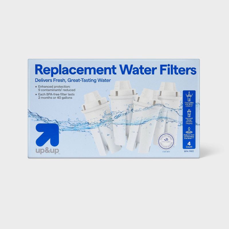 slide 1 of 5, Replacement Water Filters 4pk - up&up™, 4 ct