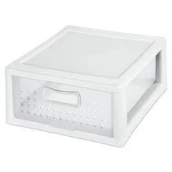 Sterilite Storage Shallow Modular Drawers White